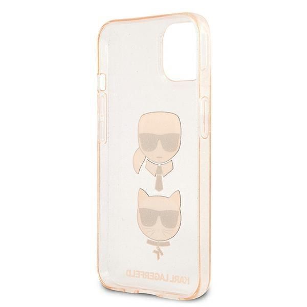 Aizmugurējais vāciņš Karl Lagerfeld Karl Lagerfeld KLHCP13SKCTUGLGO iPhone 13 mini 5,4" złoty/gold hardcase Glitter Karl`s & Choupette