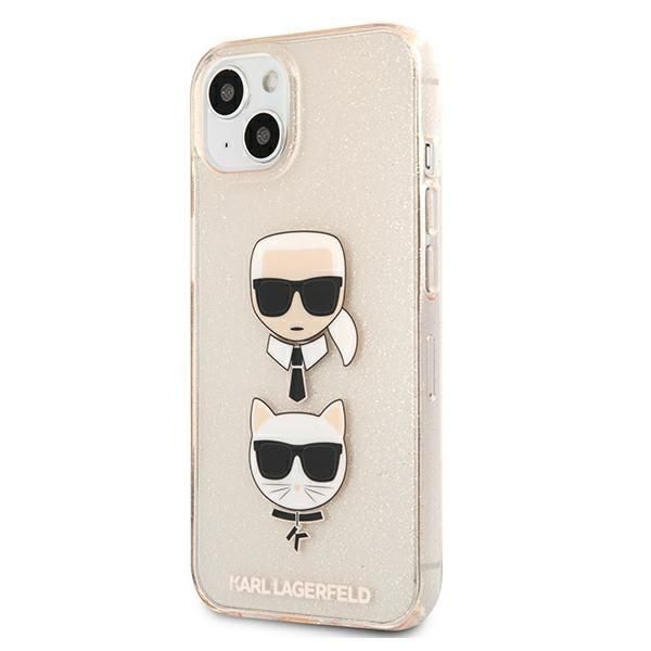 Aizmugurējais vāciņš Karl Lagerfeld Karl Lagerfeld KLHCP13SKCTUGLGO iPhone 13 mini 5,4" złoty/gold hardcase Glitter Karl`s & Choupette