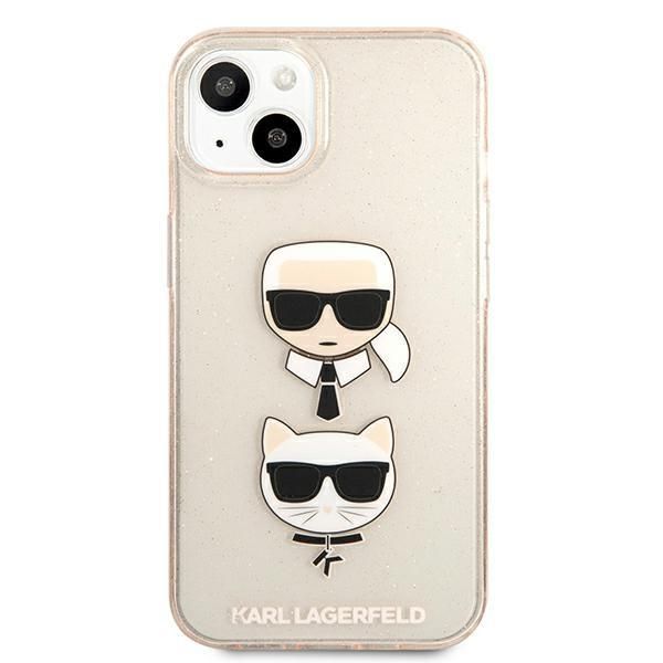 Aizmugurējais vāciņš Karl Lagerfeld Karl Lagerfeld KLHCP13SKCTUGLGO iPhone 13 mini 5,4" złoty/gold hardcase Glitter Karl`s & Choupette