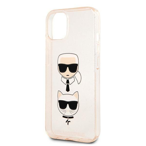Aizmugurējais vāciņš Karl Lagerfeld Karl Lagerfeld KLHCP13SKCTUGLGO iPhone 13 mini 5,4" złoty/gold hardcase Glitter Karl`s & Choupette