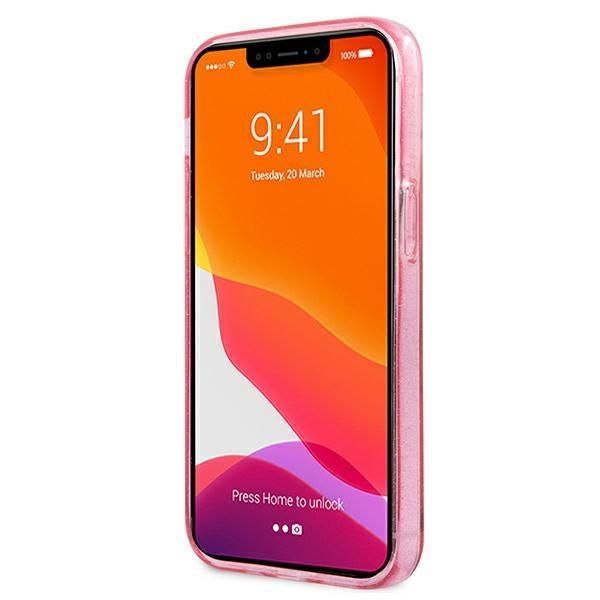 Aizmugurējais vāciņš Karl Lagerfeld Karl Lagerfeld KLHCP13SKHTUGLP iPhone 13 mini 5,4" różowy/pink hardcase Glitter Karl's Head