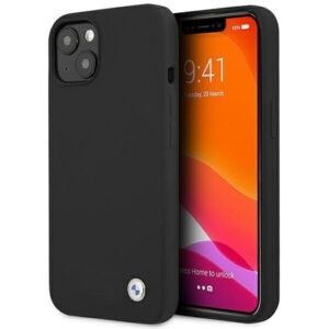 Nugarėlės dėklai BMW  Etui BMW BMHCP13SSILBK iPhone 13 mini 5,4" czarny/black hardcase Silicone Signature 