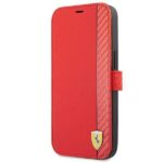 Tagakaaned Ferrari  Ferrari FESAXFLBKP13SRE iPhone 13 mini 5.4" red/red book On Track Carbon Stripe