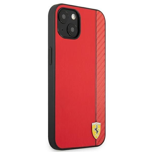 Tagakaaned Ferrari Ferrari FESAXHCP13SRE iPhone 13 mini 5.4" red/red hardcase On Track Carbon Stripe