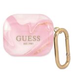 Back panel cover Guess  Guess GUA3UNMP AirPods 3 cover pink/pink Marble Collection