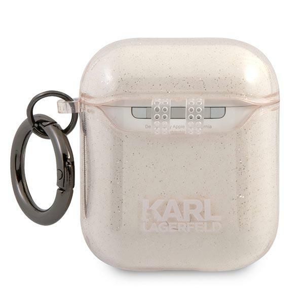 Aizmugurējais vāciņš Karl Lagerfeld Karl Lagerfeld KLA2UKHGD AirPods cover złoty/gold Glitter Karl`s Head