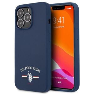 Aizmugurējais vāciņš U.S. Polo PU  US Polo USHCP13XSFGV iPhone 13 Pro Max 6,7" granatowy/navy Silicone Collection 