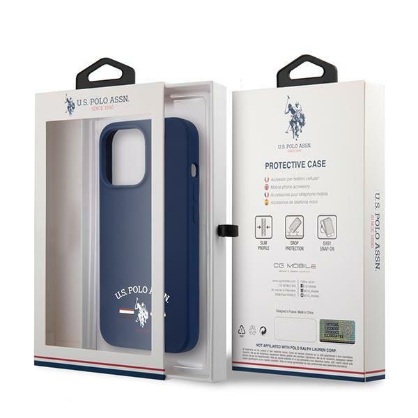 Back panel cover U.S. Polo PU US Polo USHCP13XSFGV iPhone 13 Pro Max 6,7" granatowy/navy Silicone Collection