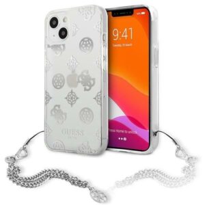 Aizmugurējais vāciņš Guess  Guess GUHCP13SKPESI iPhone 13 mini 5.4" silver/silver hardcase Peony Chain Collection