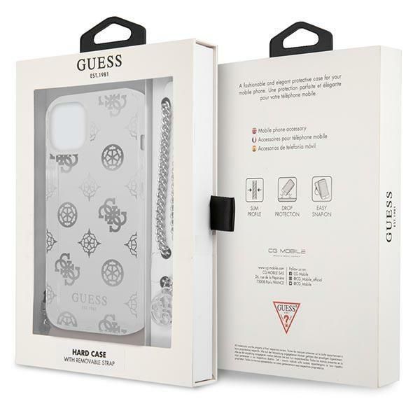 Aizmugurējais vāciņš Guess Guess GUHCP13SKPESI iPhone 13 mini 5.4" silver/silver hardcase Peony Chain Collection