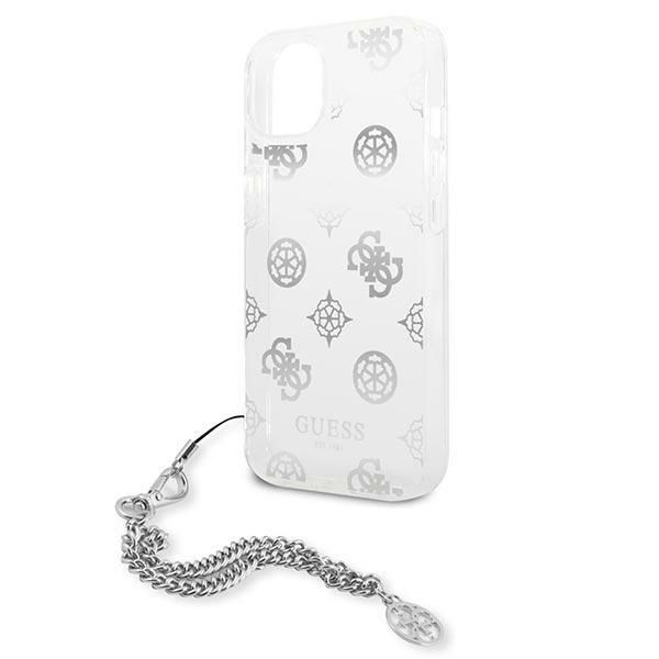 Aizmugurējais vāciņš Guess Guess GUHCP13SKPESI iPhone 13 mini 5.4" silver/silver hardcase Peony Chain Collection