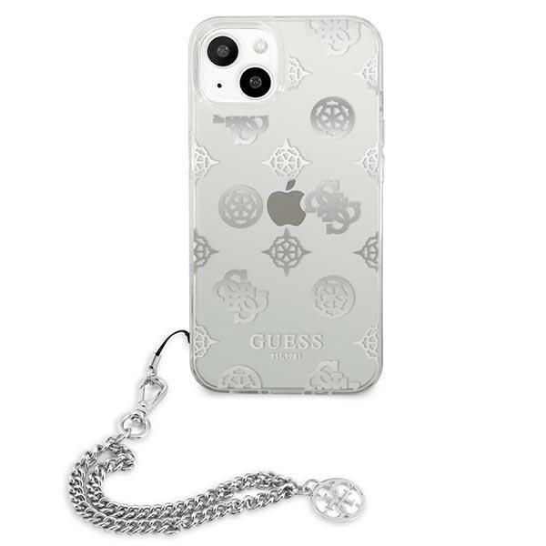 Aizmugurējais vāciņš Guess Guess GUHCP13SKPESI iPhone 13 mini 5.4" silver/silver hardcase Peony Chain Collection