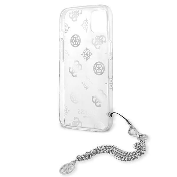 Aizmugurējais vāciņš Guess Guess GUHCP13SKPESI iPhone 13 mini 5.4" silver/silver hardcase Peony Chain Collection