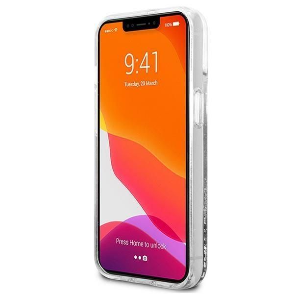 Back panel cover Karl Lagerfeld Karl Lagerfeld KLHCP13SKICGLS iPhone 13 mini 5,4" srebrny/silver hardcase Liquid Glitter Karl&Choupette Head