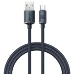 Kabelis Baseus  Baseus Crystal Shine Series cable USB cable for fast charging and data transfer USB Type A - USB Type C 100W 1.2m black (CAJY000401)