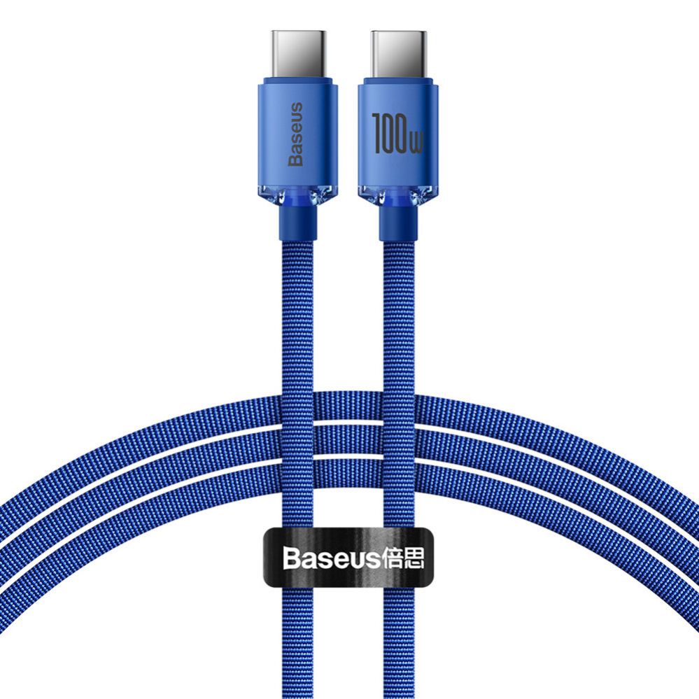 Kabelis Baseus Baseus CAJY000603 USB-C - USB-C PD cable 100W 5A 480Mb/s 1.2m - blue