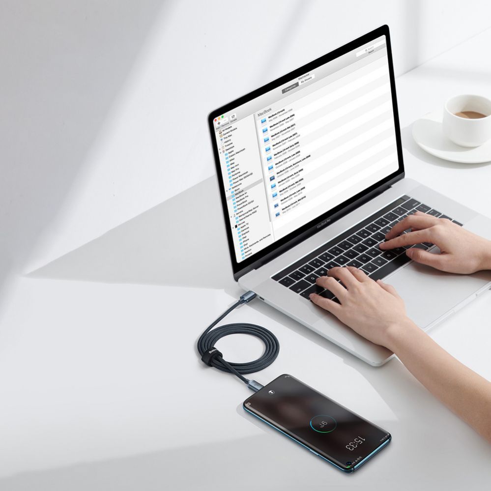 Kabelis Baseus Baseus CAJY000603 USB-C - USB-C PD cable 100W 5A 480Mb/s 1.2m - blue