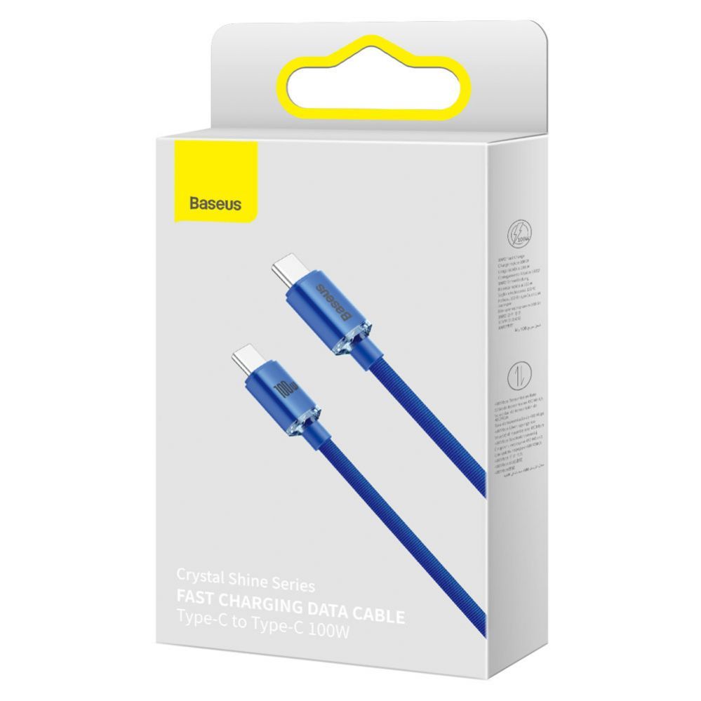 Kabelis Baseus Baseus CAJY000603 USB-C - USB-C PD cable 100W 5A 480Mb/s 1.2m - blue