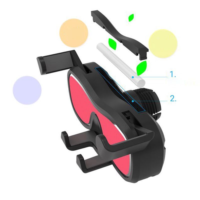 Auto holder Hurtel Gravity smartphone car holder for air vent with air freshener silver (YC06)