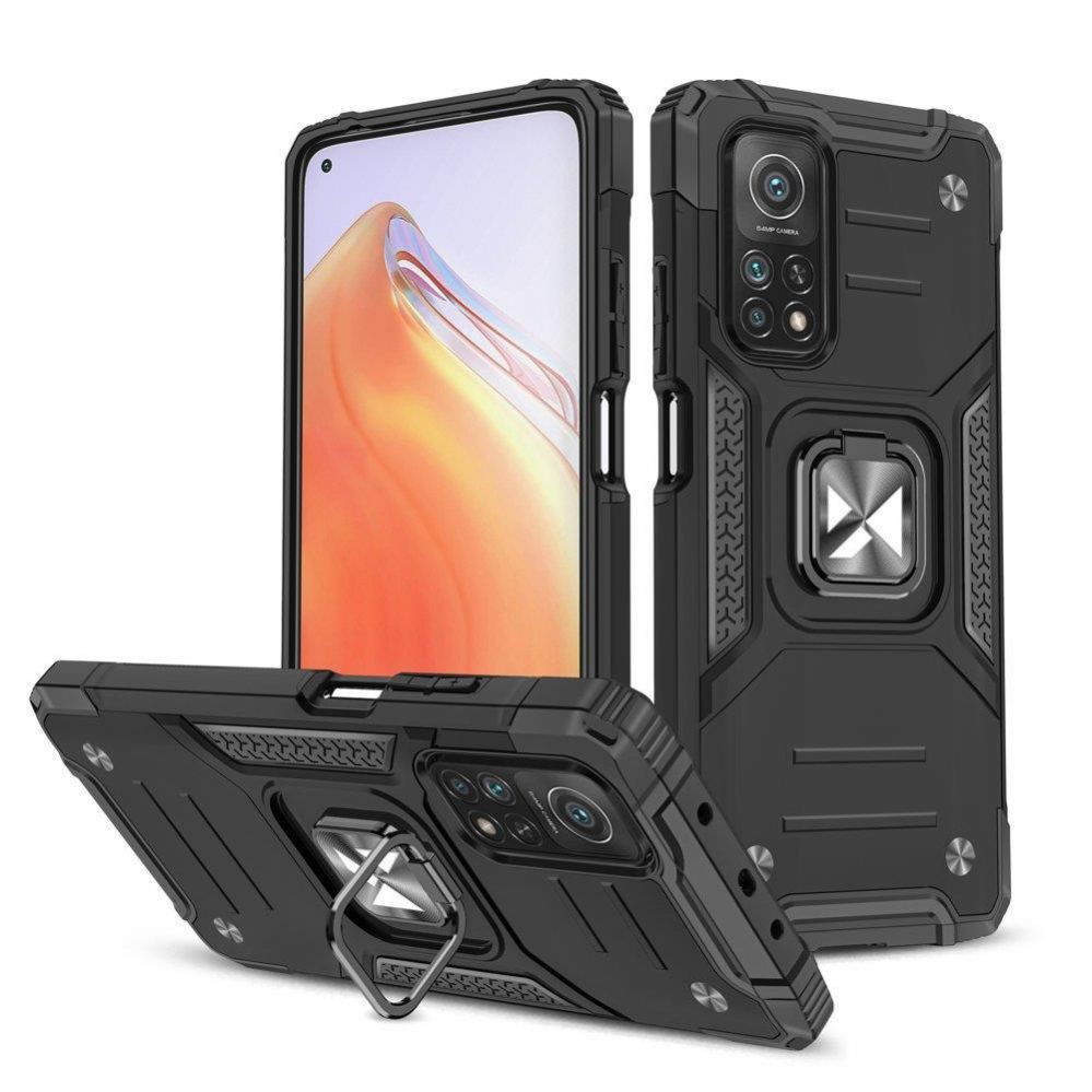 Tagakaaned Wozinsky Wozinsky Ring Armor Tough Hybrid Case Cover + Magnetic Mount Mi Poco M4 Pro 5G / Redmi Note 11 5G (China) / Redmi Note 11T 5G / Redmi Note 11S 5G black