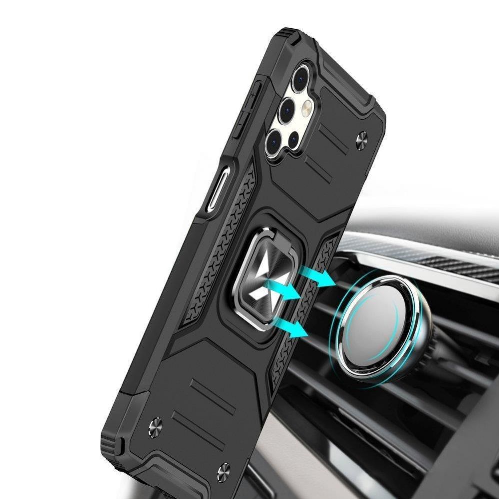 Tagakaaned Wozinsky - Wozinsky Ring Armor Tough Hybrid Case Cover + Magnetic Mount for Samsung Galaxy A13 5G black