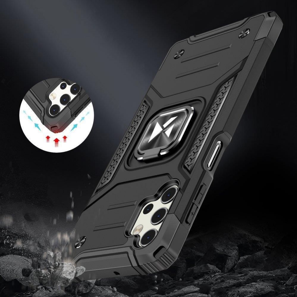 Tagakaaned Wozinsky - Wozinsky Ring Armor Tough Hybrid Case Cover + Magnetic Mount for Samsung Galaxy A13 5G black