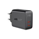 Adapteris Acefast  Acefast charger 2x USB Type C 40W, PPS, PD, QC 3.0, AFC, FCP black (A9 black) 