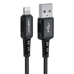 Cable Acefast  Acefast MFI USB - Lightning cable 1.8m, 2.4A black (C4-02 A Black) 