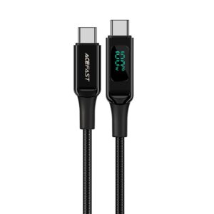 Cable Acefast  Acefast C6-03 Black USB-C - USB-C PD QC cable 100W 5A 480Mb/s 2m - black 