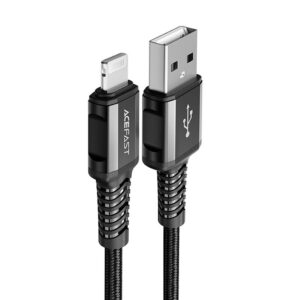 Cable Acefast  Acefast cable MFI USB - Lightning 1.2m, 2.4A black (C1-02 black) 