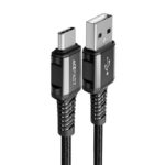 Kabelis Acefast  Acefast USB cable - USB Type C 1.2m, 3A black (C1-04 black) 