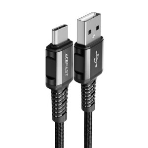 Cable Acefast  Acefast USB cable - USB Type C 1.2m, 3A black (C1-04 black) 