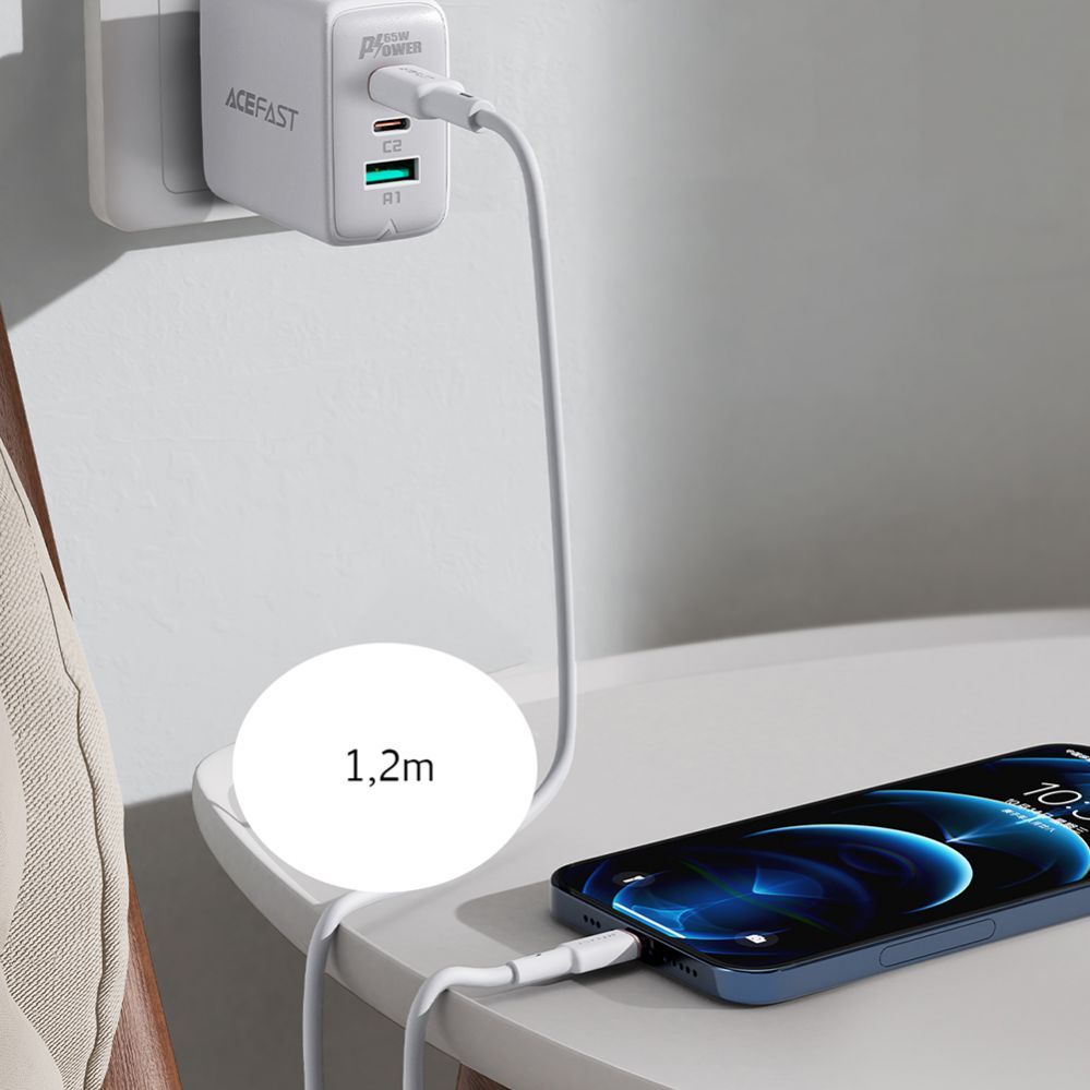 Cable Acefast Acefast cable MFI USB Type C - Lightning 1.2m, 30W, 3A black (C2-01 black)