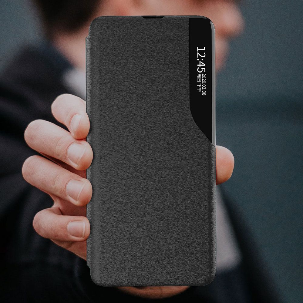 Tagakaaned Hurtel - Eco Leather View Case elegant case with flip cover and stand function Xiaomi Redmi Note 11 Pro+ 5G (China) / 11 Pro 5G (China) / Mi11i HyperCharge / Poco X4 NFC 5G black