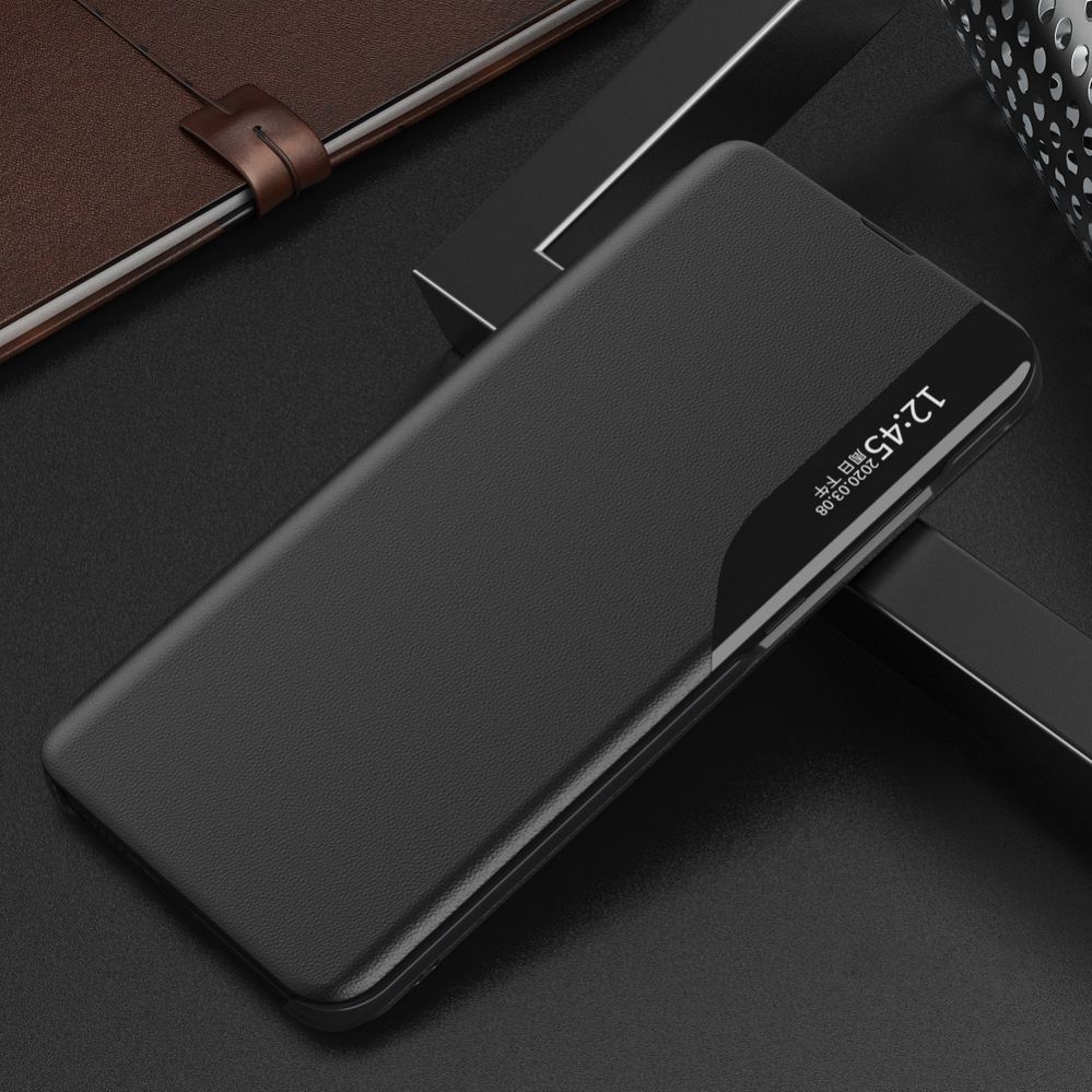 Tagakaaned Hurtel - Eco Leather View Case elegant case with flip cover and stand function Xiaomi Redmi Note 11 Pro+ 5G (China) / 11 Pro 5G (China) / Mi11i HyperCharge / Poco X4 NFC 5G black