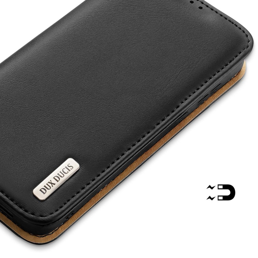 Back panel cover Dux Ducis Dux Ducis Hivo Leather Flip Cover Genuine Leather Wallet For Cards And Documents Samsung Galaxy S22 + (S22 Plus) Black