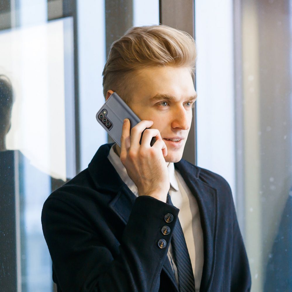 Back panel cover Dux Ducis Dux Ducis Hivo Leather Flip Cover Genuine Leather Wallet For Cards And Documents Samsung Galaxy S22 + (S22 Plus) Blue