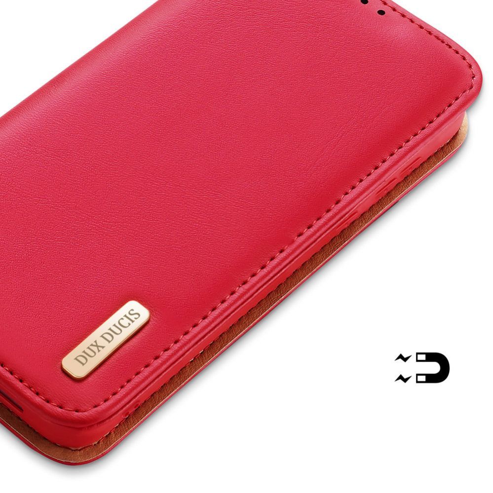 Back panel cover Dux Ducis Dux Ducis Hivo Leather Flip Cover Genuine Leather Wallet For Cards And Documents Samsung Galaxy S22 + (S22 Plus) Red