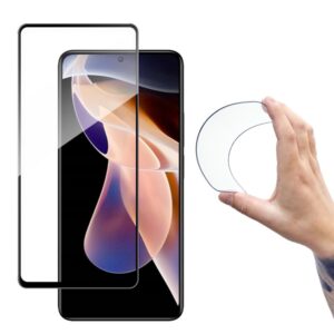 Kaitseklaasid Wozinsky - Wozinsky Full Cover Flexi Nano Glass Film Tempered Glass With Frame Xiaomi Redmi Note 11 Pro + / 11 Pro Transparent 