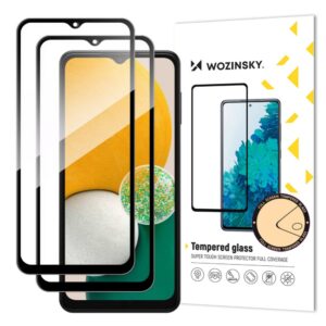 Apsauginiai stiklai Wozinsky  Wozinsky Set of 2x Super Strength Full Glue Tempered Glass Full Screen with Frame Case Friendly Samsung Galaxy A13 5G / A23 / A23 5G Black 