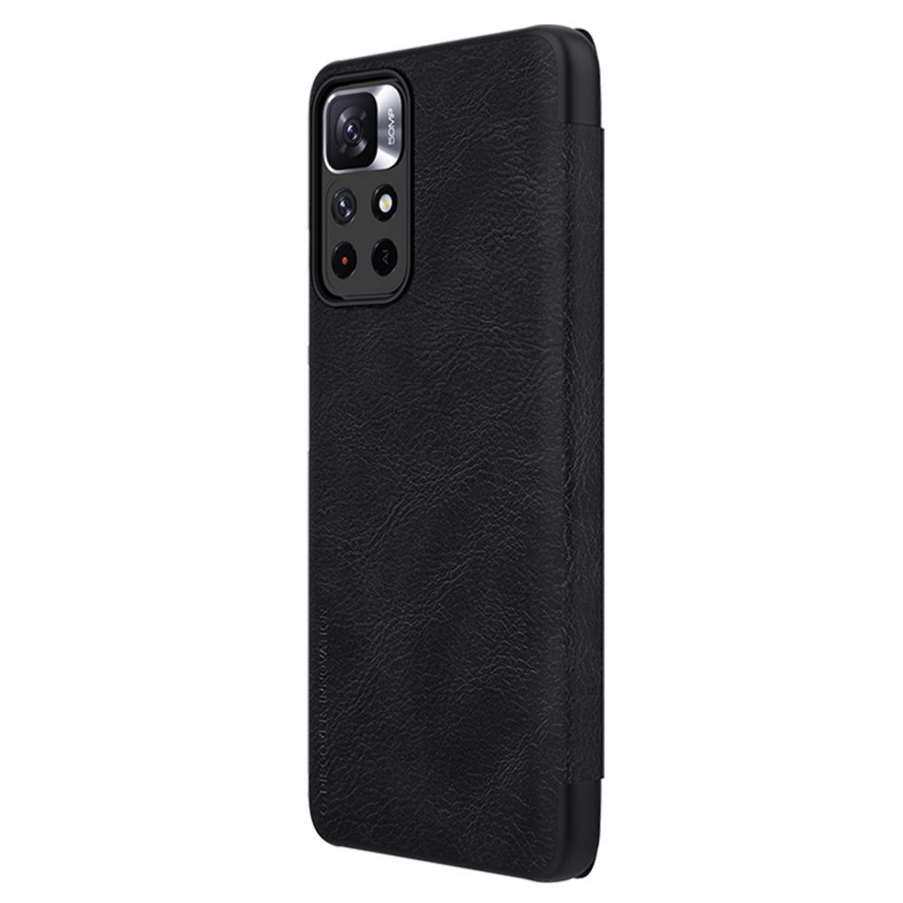 Tagakaaned Nillkin Nillkin Qin Case Flip Case for Xiaomi Redmi Note 11T 5G / 11S 5G / 11 5G (China) / Poco M4 Pro 5G - Black
