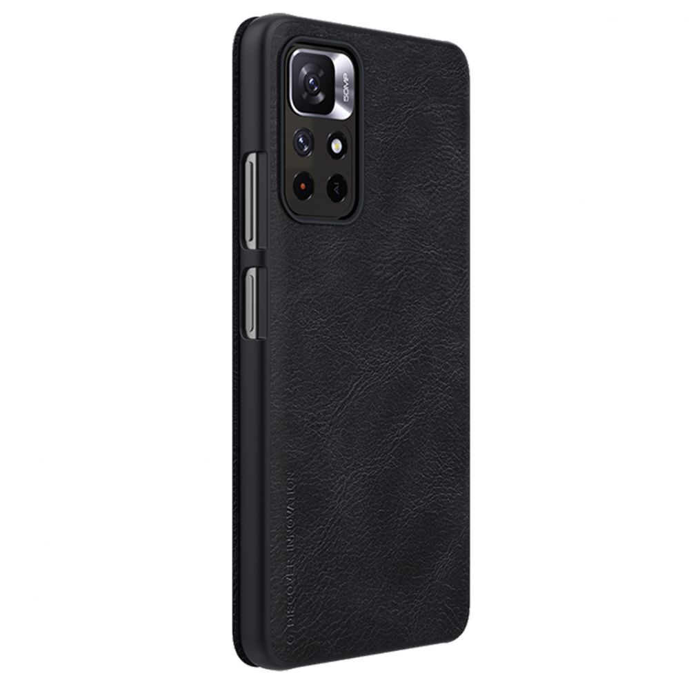 Tagakaaned Nillkin Nillkin Qin Case Flip Case for Xiaomi Redmi Note 11T 5G / 11S 5G / 11 5G (China) / Poco M4 Pro 5G - Black