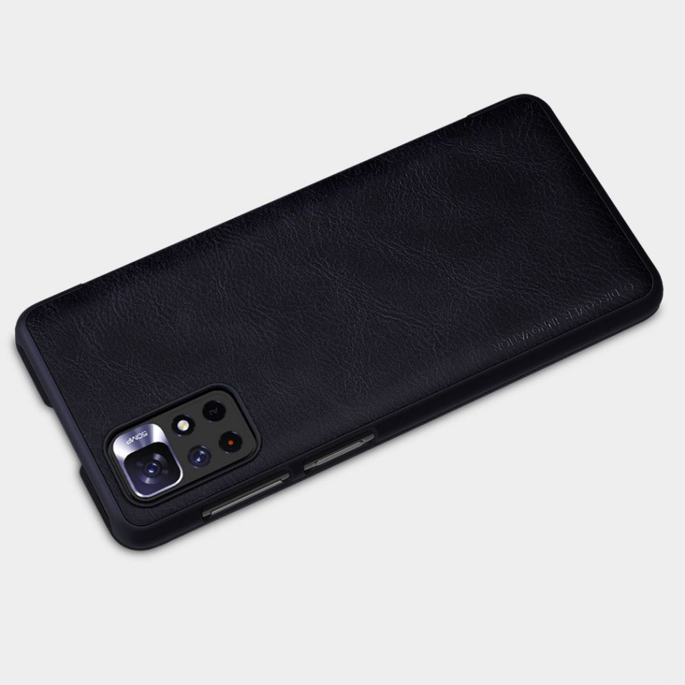 Tagakaaned Nillkin Nillkin Qin Case Flip Case for Xiaomi Redmi Note 11T 5G / 11S 5G / 11 5G (China) / Poco M4 Pro 5G - Black