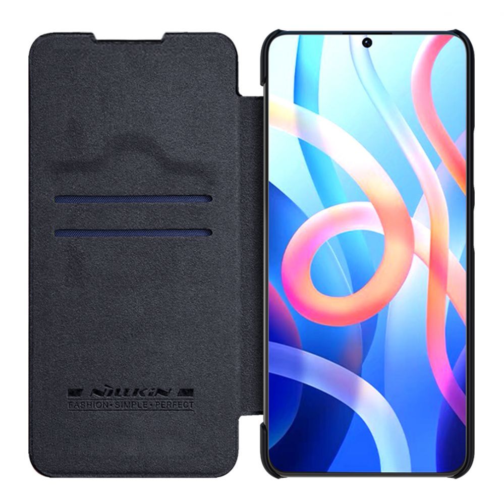 Tagakaaned Nillkin Nillkin Qin Case Flip Case for Xiaomi Redmi Note 11T 5G / 11S 5G / 11 5G (China) / Poco M4 Pro 5G - Black