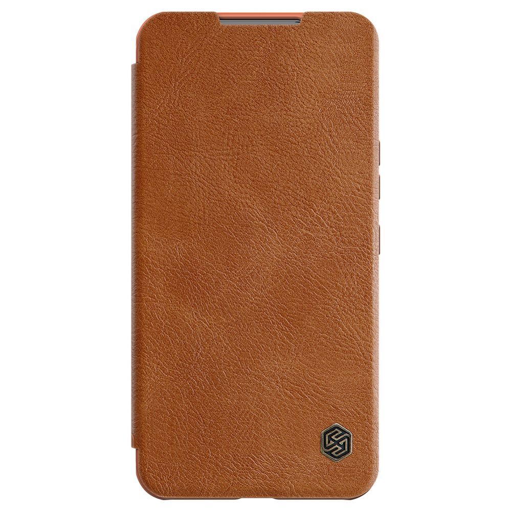 Back panel cover Nillkin Nillkin Qin Leather Pro Case Case for Samsung Galaxy S22+ (S22 Plus) Camera Protector Holster Cover Flip Case Brown