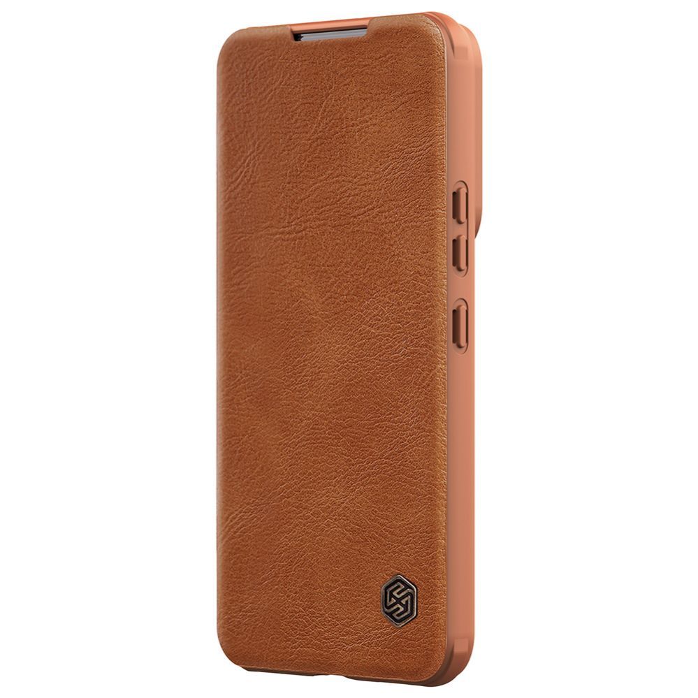 Back panel cover Nillkin Nillkin Qin Leather Pro Case Case for Samsung Galaxy S22+ (S22 Plus) Camera Protector Holster Cover Flip Case Brown