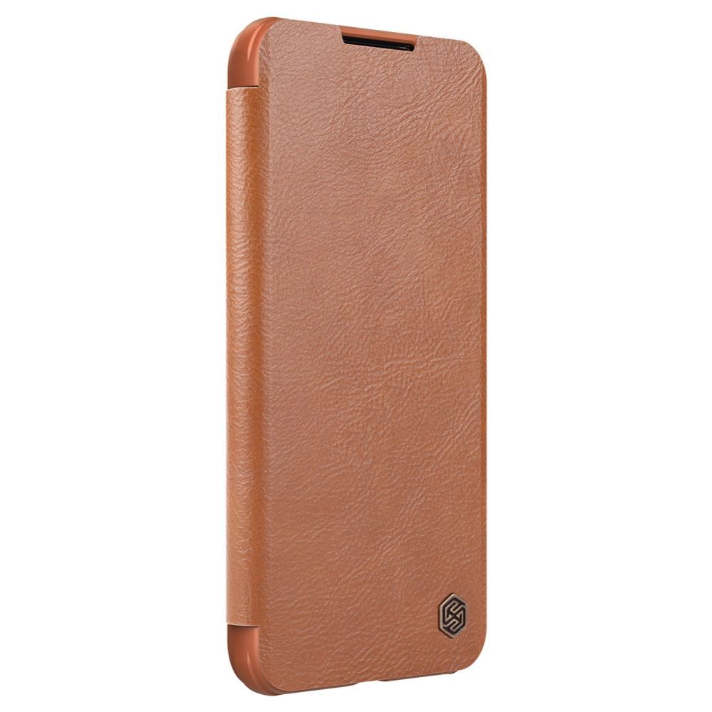 Back panel cover Nillkin Nillkin Qin Leather Pro Case Case for Samsung Galaxy S22+ (S22 Plus) Camera Protector Holster Cover Flip Case Brown
