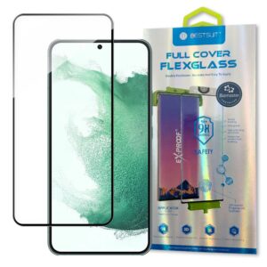 Aizsargstikls Bestsuit - Bestsuit 3D Edge Nano Flexi Glass Glass Film Full Screen Tempered Glass With Frame For Samsung Galaxy S22 + (S22 Plus) Transparent 