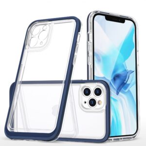 Aizmugurējais vāciņš Hurtel  Clear 3in1 case for iPhone 11 Pro Max blue frame gel cover 