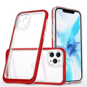 Aizmugurējais vāciņš Hurtel  Clear 3in1 Case for iPhone 11 Pro Max Frame Cover Gel Red 